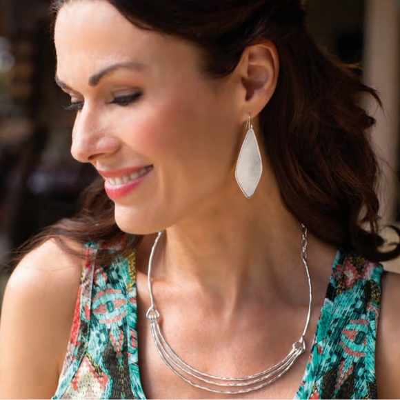 Silpada Sterling Silver “Etched Effect” Earrings - Picture 2 of 5